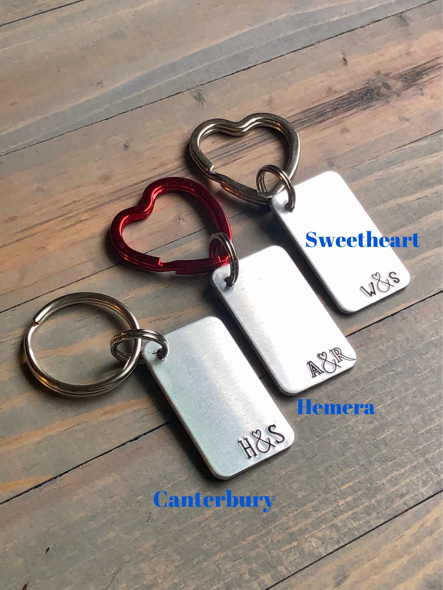 Valentine's Day Gift, Simple Initials Keychain, Gift for Him, Gift for Her, Anniversary, Boyfriend Girlfriend Gift, Birthday Keychain