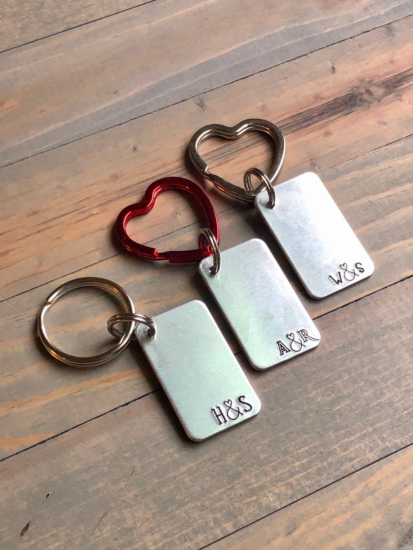 Valentine's Day Gift, Simple Initials Keychain, Gift for Him, Gift for Her, Anniversary, Boyfriend Girlfriend Gift, Birthday Keychain