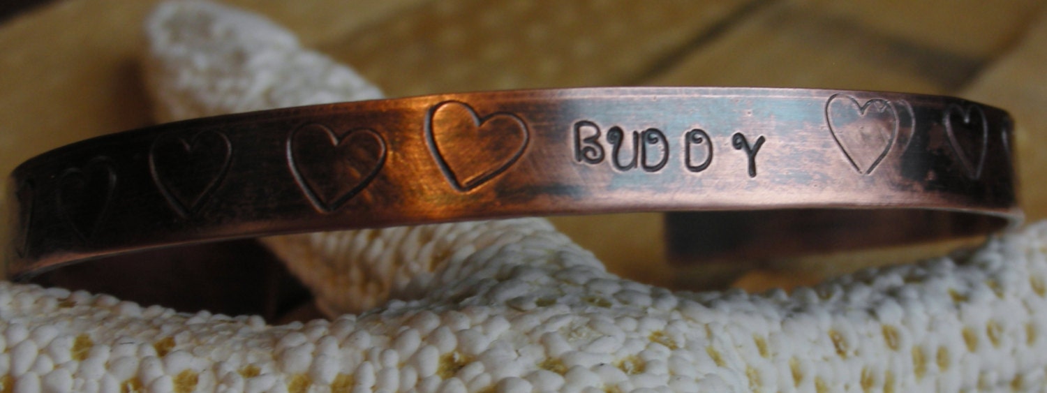 Copper Cuff Bracelet Pet Remembrance-I Carry You In My Heart