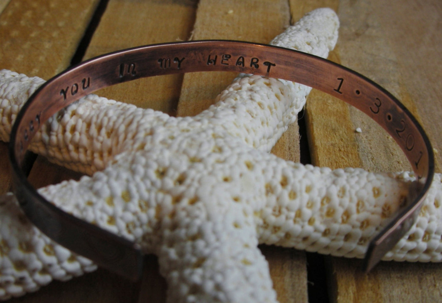 Copper Cuff Bracelet Pet Remembrance-I Carry You In My Heart