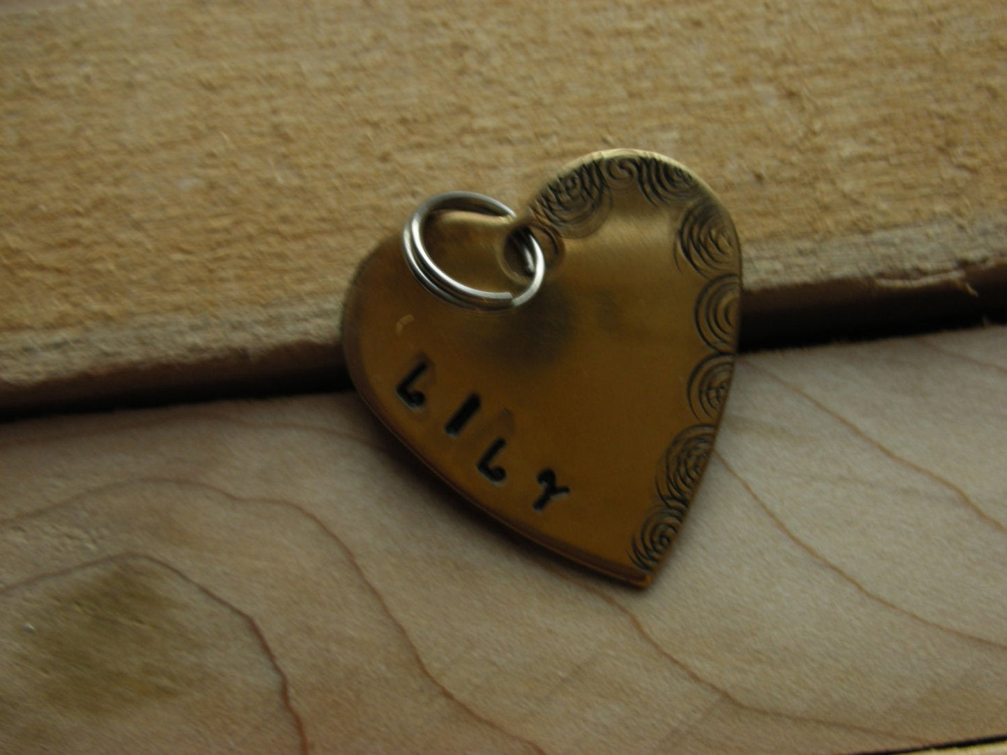 Custom Handstamped Pet ID Tag-The Lily in Nugold