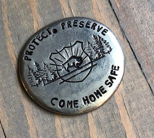 Pocket Coin for National Park Ranger, Park Service Law Enforcement, Stay Safe, Graduation Gift for Park Ranger, Christmas Gift, Pewter Coin