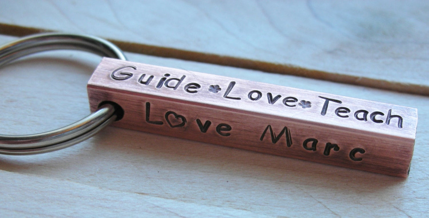 Godparent Bar Keychain-- Gift for Godparents-Gift for Godmother-Gift for Godfather-Baptism-Christening