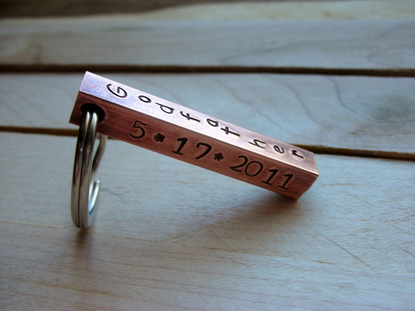 Godparent Bar Keychain-- Gift for Godparents-Gift for Godmother-Gift for Godfather-Baptism-Christening