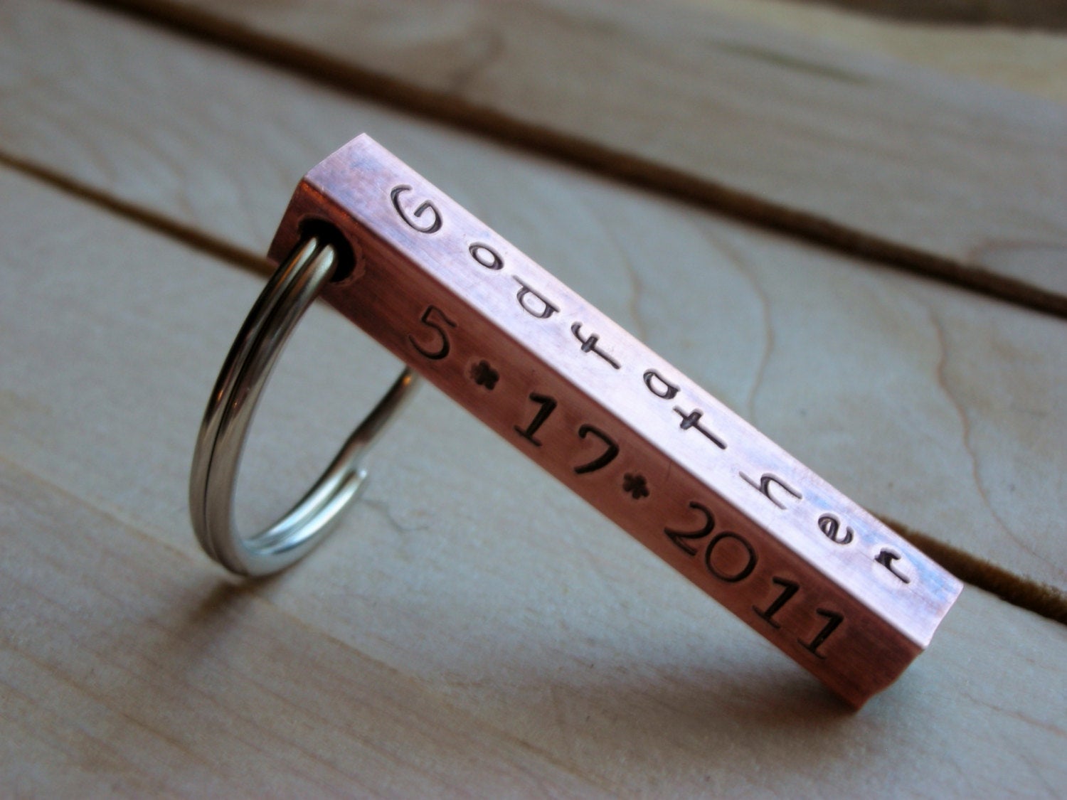 Godparent Bar Keychain-- Gift for Godparents-Gift for Godmother-Gift for Godfather-Baptism-Christening