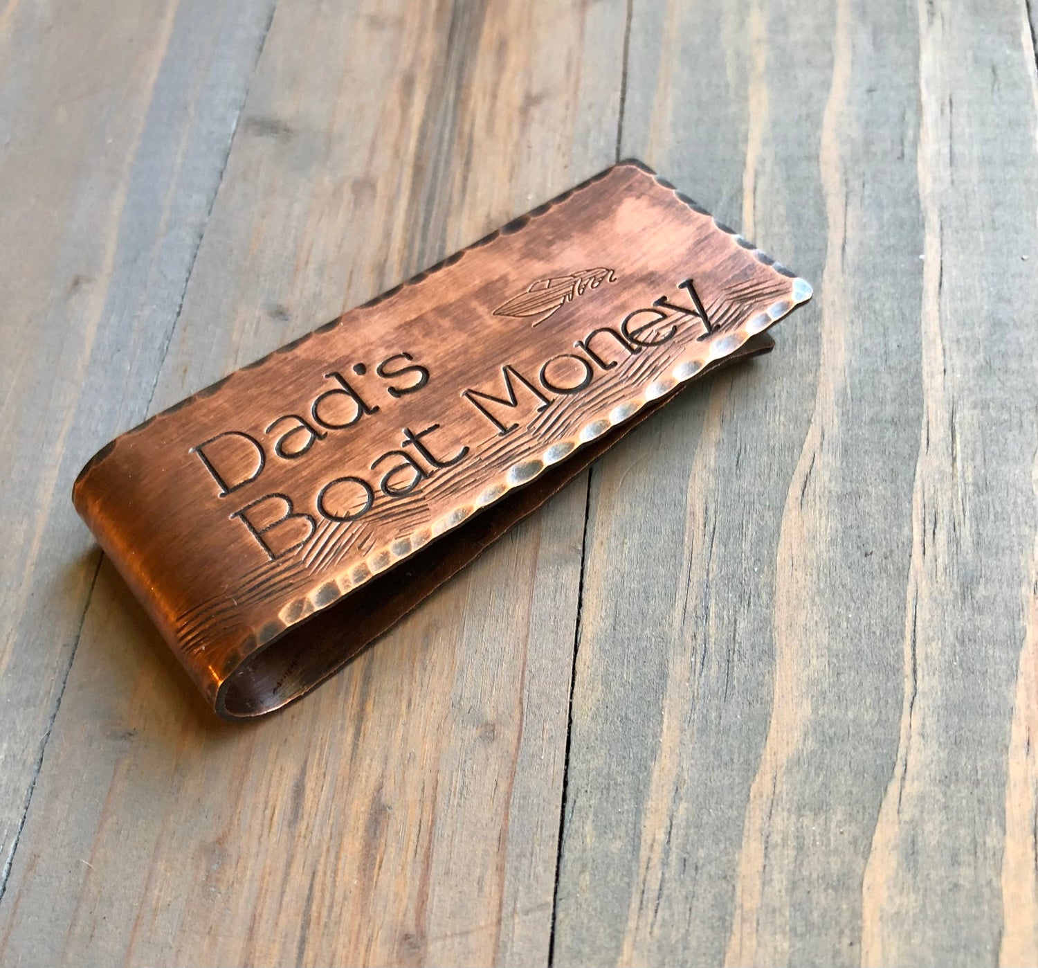 Copper Money Clip For Father's Day - Gift for Boater - Personalized Boating Money Clip - Custom Money Clip with Speed Boat - Power Boat Gift