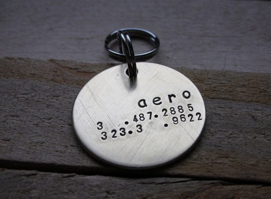 Custom Handstamped Dog/Pet ID Tag-The Rubette