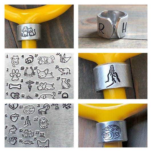 Stethoscope ID Tag for Veterinarian- Personalized Charm for Stethoscope -Gift for Vet Tech -Over 25 Designs-Vet Tech Student Graduation Gift