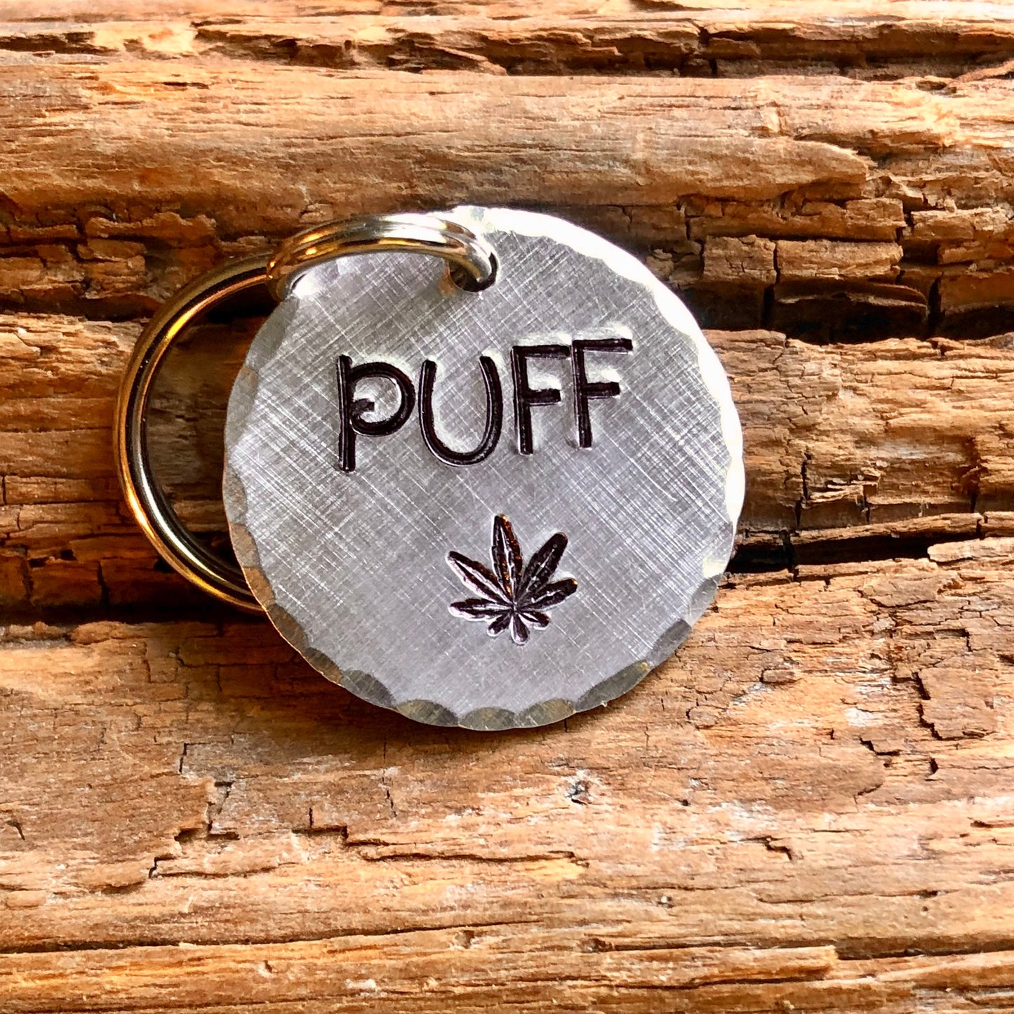 Cannabis Pet ID Tag, Dog Tag with Weed, Personalized Dog Tag with Pot Plant, Hemp Pet Tag, 2 Sizes