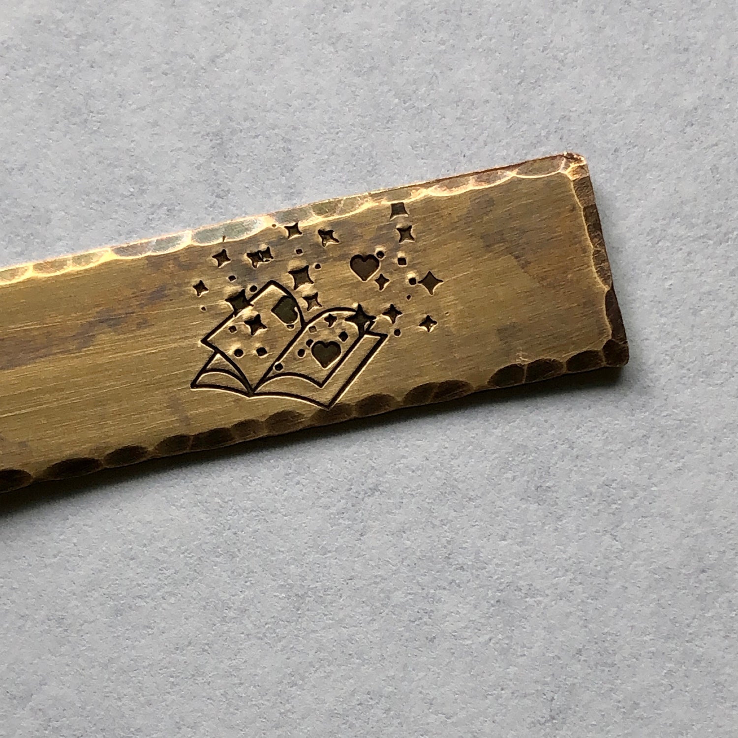 Bronze Anniversary Bookmark, Copper for 7th Anniversary, 8th Anniversary Bronze Bookmark, Gift for Book Lover, Personalized Anniversary Gift