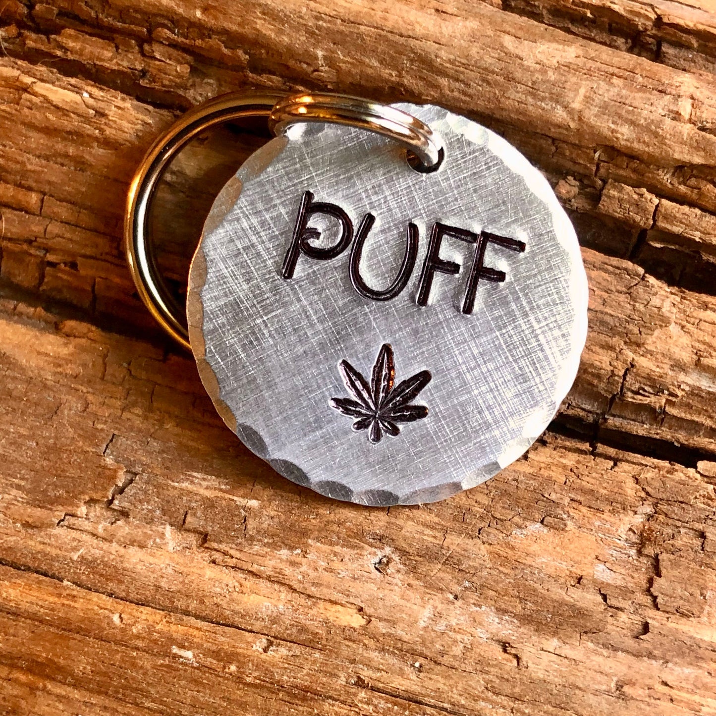 Cannabis Pet ID Tag, Dog Tag with Weed, Personalized Dog Tag with Pot Plant, Hemp Pet Tag, 2 Sizes