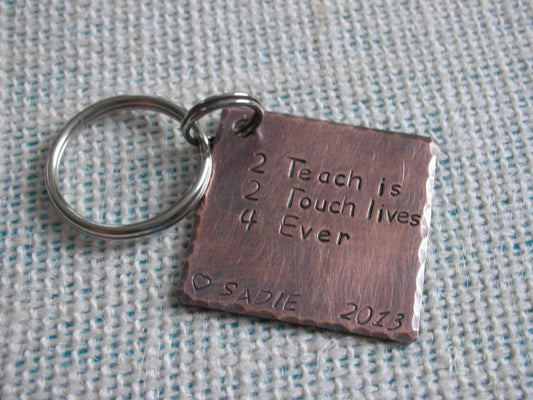 Teacher Appreciation Keychain-Teacher Gift-Christmas Gift for Teacher-Personalized Gift for Teacher-Custom Teacher Keychain
