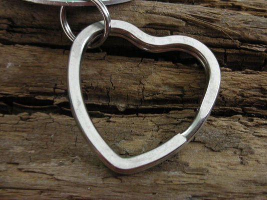 Stainless Steel Heart Shaped Keyring-Upgrade Keyring-Large Heart Keyring