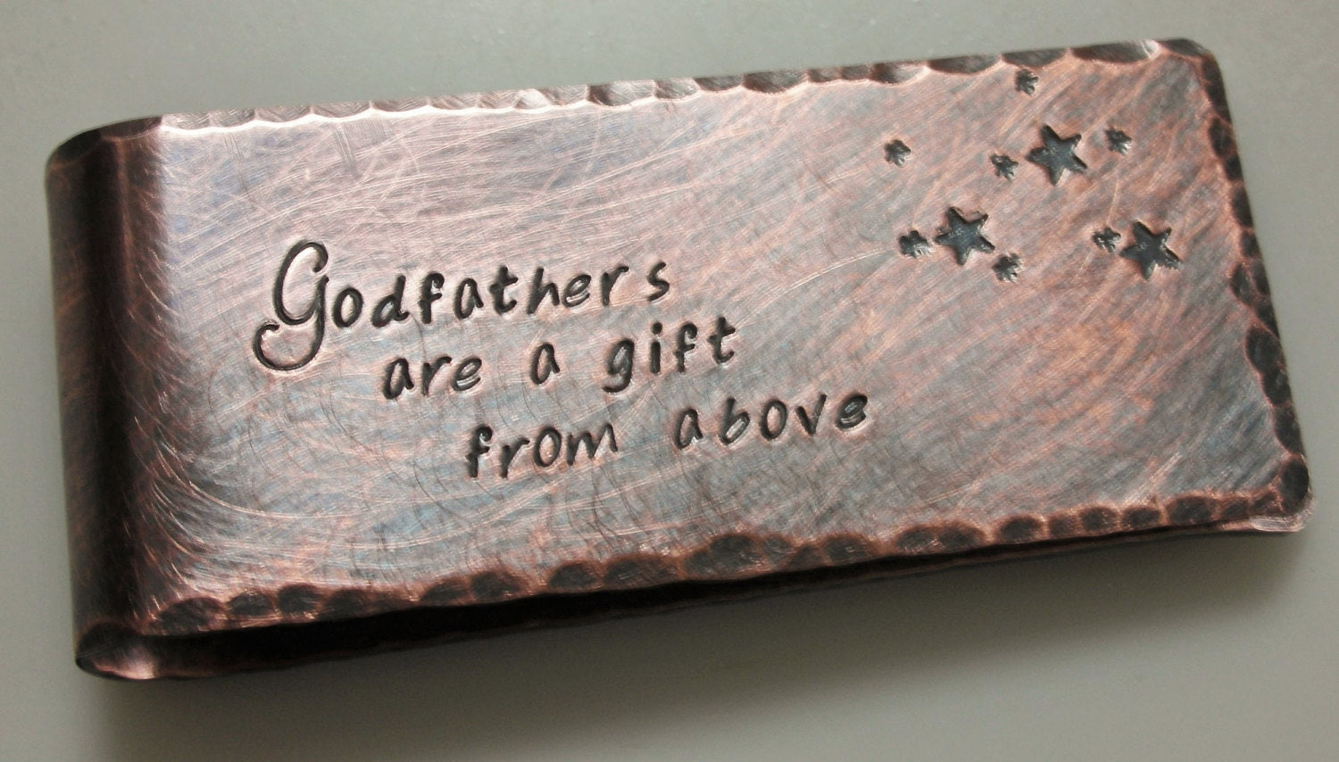Godfather Personalized Money Clip-Fathers Day Gift-Godfather Gift-Moneyclip for Godfather=Godparent Gift