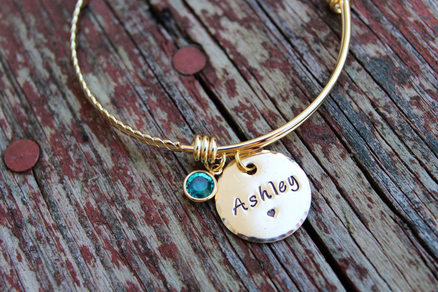 Hand Stamped Bangle Bracelet, Personalized Mommy Bracelet, Gold Mother Jewelry, Initial Bangles, Gift for Mom, New Mom Gift